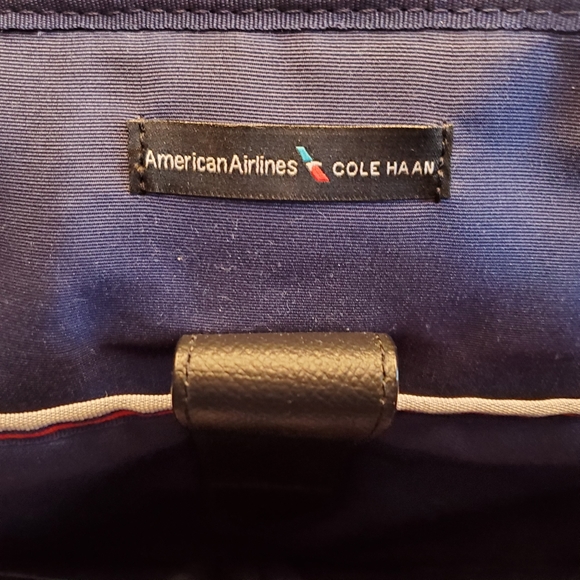 Cole Haan Saffiano American Airlines Black Attache - Picture 7 of 8